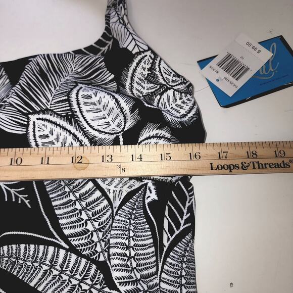 Azul by Maxine of Hollywood Leaf Swim Dress Womens 12 Tropical cruise  vacation - Picture 11 of 12